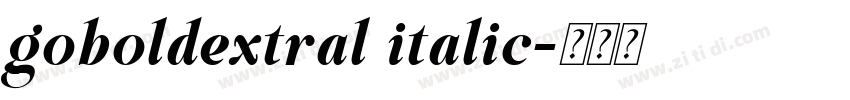 goboldextral italic字体转换